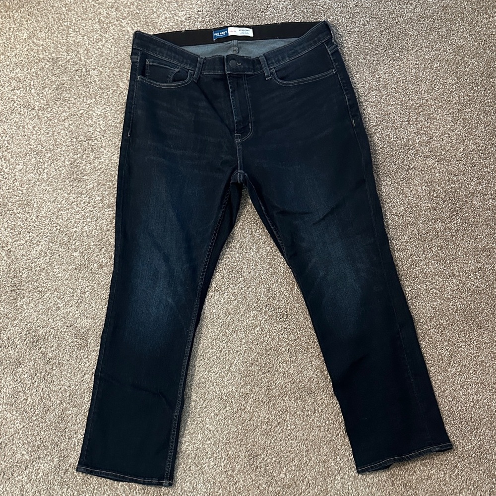 Old Navy Men's Dark Indigo Straight Jeans